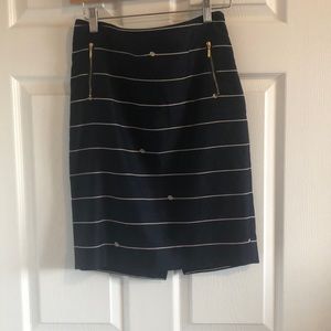 Navy blue pencil skirt
